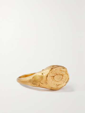 ALIGHIERI Cancer gold-plated ring