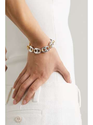 TIMELESS PEARLY Bracelet en métal doré et argenté