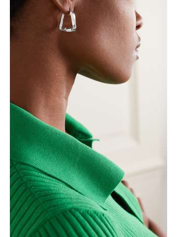BOTTEGA VENETA Silver hoop earrings