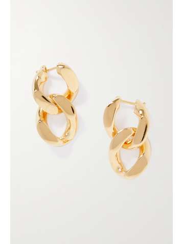BOTTEGA VENETA Gold-tone silver earrings