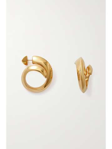 BOTTEGA VENETA Gold-plated hoop earrings