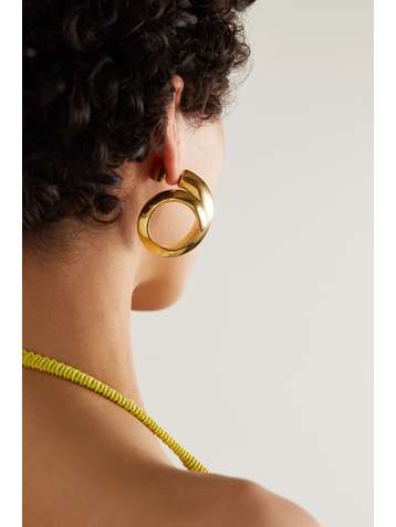 BOTTEGA VENETA Gold-plated hoop earrings