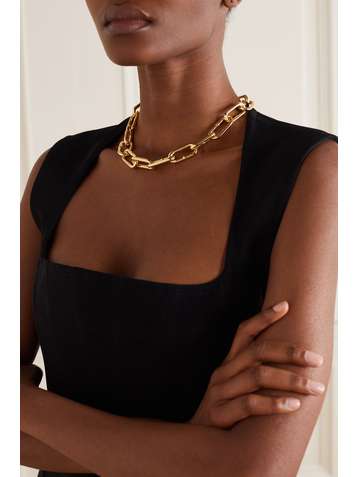 BOTTEGA VENETA Gold-plated necklace