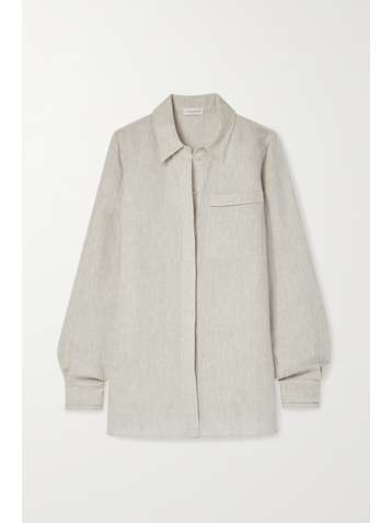LAFAYETTE 148 Chemise en lin à finitions crochetées Ruxton