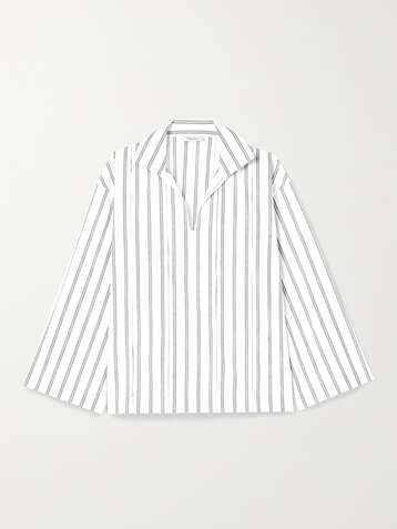 LAFAYETTE 148 Blouse en popeline de coton biologique à fines rayures Dales