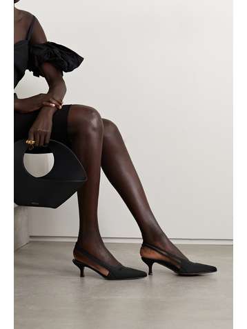 NEOUS Petra stretch-jersey slingback pumps