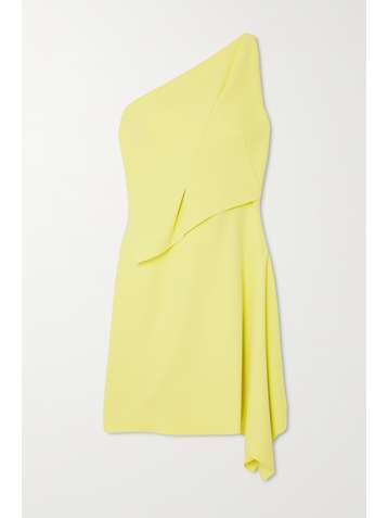 ROLAND MOURET Hayle one-shoulder draped crepe mini dress