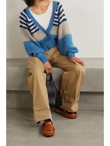 REMAIN BIRGER CHRISTENSEN Esther striped brushed knitted cardigan
