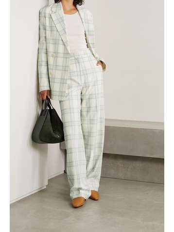 REMAIN BIRGER CHRISTENSEN Pantalon droit tissé à carreaux Angelina