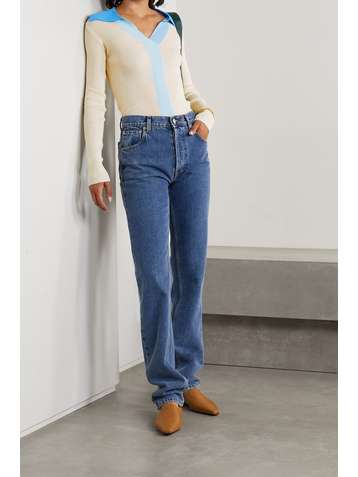REMAIN BIRGER CHRISTENSEN Joy ribbed-knit polo top