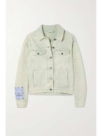 MCQ ALEXANDER MCQUEEN Oversized cutout acid-wash denim jacket
