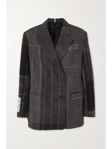 MCQ ALEXANDER MCQUEEN Blazer en laine prince-de-galles In Dust
