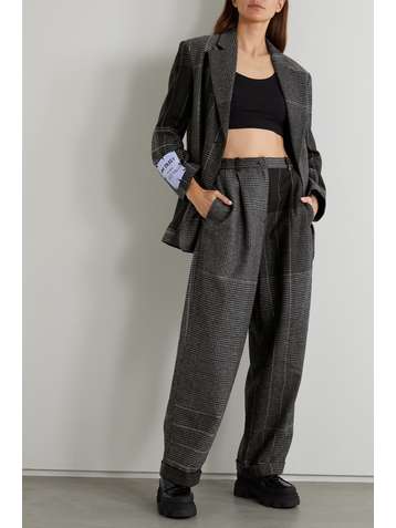 MCQ ALEXANDER MCQUEEN Blazer en laine prince-de-galles In Dust