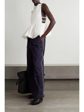 3.1 PHILLIP LIM Haut en taffetas à fronces et à découpes