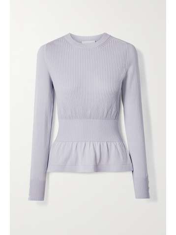 3.1 PHILLIP LIM Pull en coton mélangé côtelé à basque