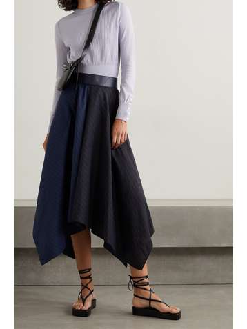 3.1 PHILLIP LIM Pull en coton mélangé côtelé à basque