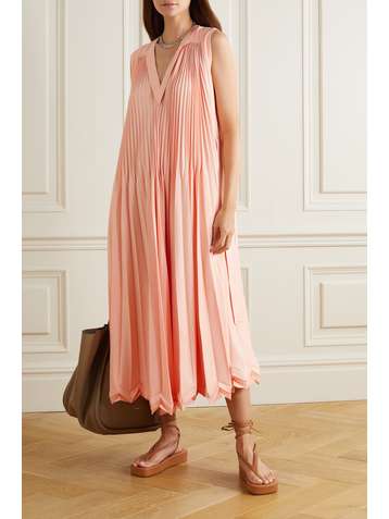 3.1 PHILLIP LIM Pleated crepe de chine midi dress