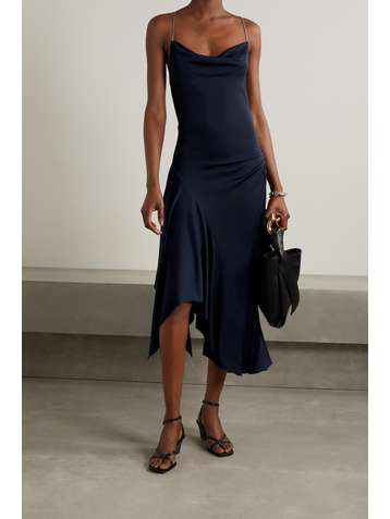 3.1 PHILLIP LIM Robe midi asymétrique dos ouvert en jersey stretch