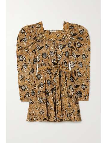 ULLA JOHNSON Nailah floral-print cotton-blend mini dress