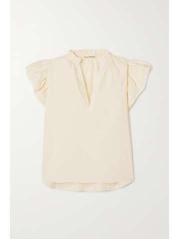 ULLA JOHNSON Elena Bluse aus Baumwolle mit Rüschen