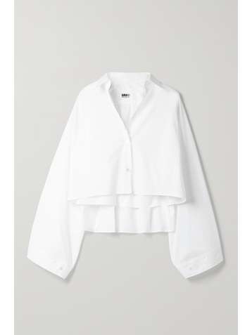 MM6 MAISON MARGIELA Cropped cotton-poplin shirt