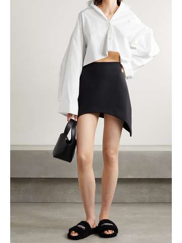 MM6 MAISON MARGIELA Cropped cotton-poplin shirt
