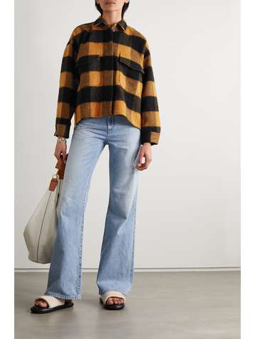 MM6 MAISON MARGIELA Checked brushed wool-blend jacket