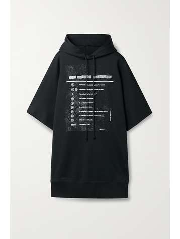 MM6 MAISON MARGIELA Hooded printed French terry mini dress
