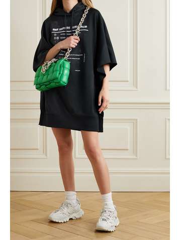 MM6 MAISON MARGIELA Hooded printed French terry mini dress