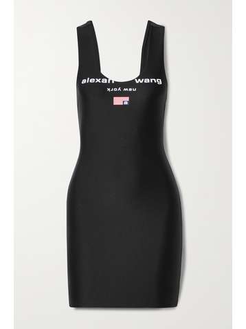 ALEXANDERWANG.T Printed stretch-jersey mini dress