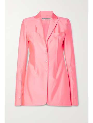 ALEXANDER WANG Neon stretch-jersey blazer