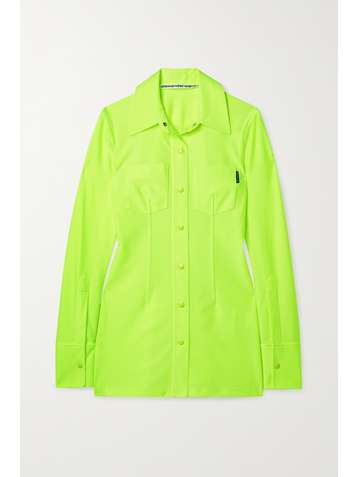 ALEXANDER WANG Neon stretch-jersey shirt