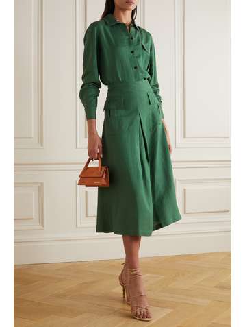 USISI SISTER Mia linen-blend shirt
