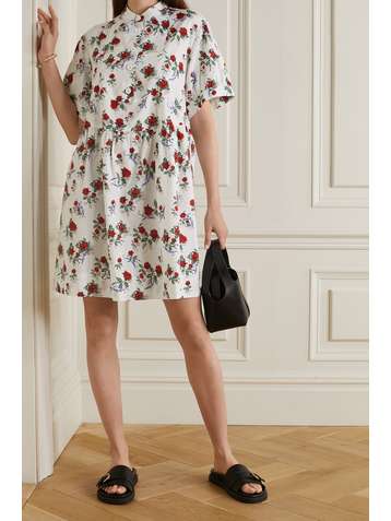 SEE BY CHLOĆ Floral-print cotton-poplin dress