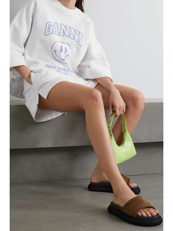 GANNI Isoli printed recycled cotton-blend jersey sweatshirt