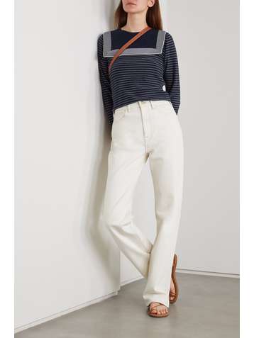 SEE BY CHLOÉ Striped organic cotton sweater