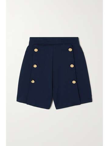 SEE BY CHLOÉ Button-embellished stretch-jersey shorts