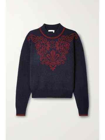 SEE BY CHLOÉ Merino wool-blend jacquard sweater
