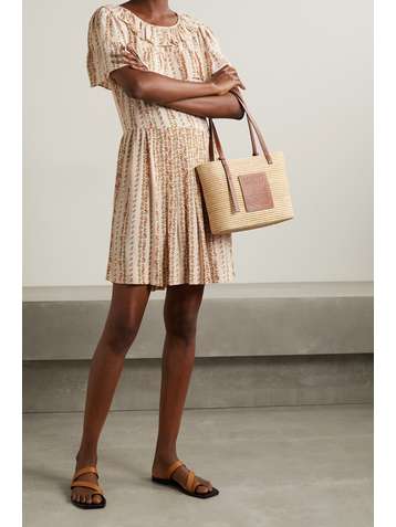 SEE BY CHLOÉ Ruffled floral-print crepe de chine mini dress