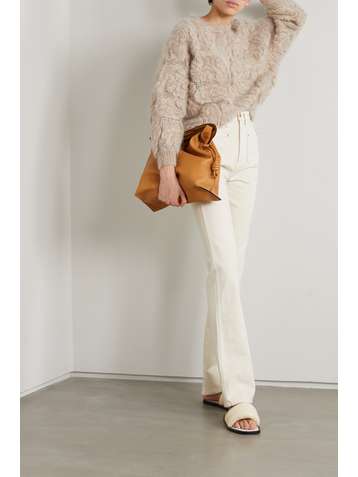 BRUNELLO CUCINELLI Crochet-knit mohair-blend sweater