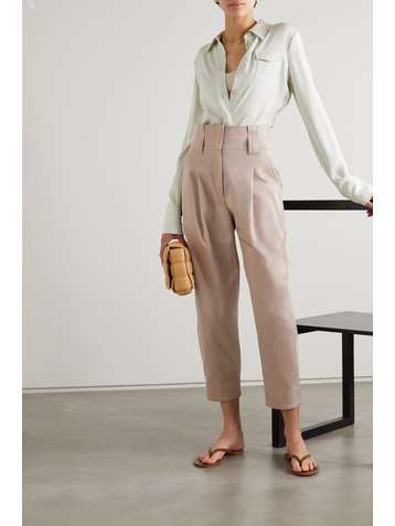 BRUNELLO CUCINELLI Cotton-drill tapered pants