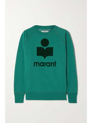 ISABEL MARANT ÉTOILE Milly flocked cotton-blend jersey sweatshirt