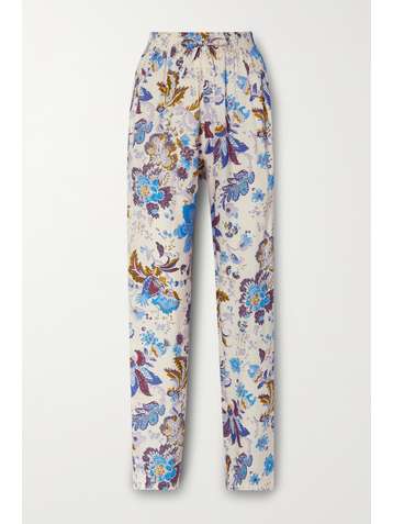 ISABEL MARANT ÉTOILE Benton floral-print jacquard straight-leg pants