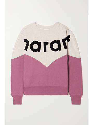 ISABEL MARANT ÉTOILE Houston flocked cotton-blend jersey sweatshirt