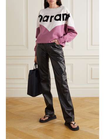 ISABEL MARANT ÉTOILE Houston flocked cotton-blend jersey sweatshirt