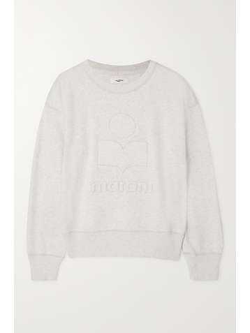 ISABEL MARANT ÉTOILE Mobyli embossed cotton-blend jersey sweatshirt