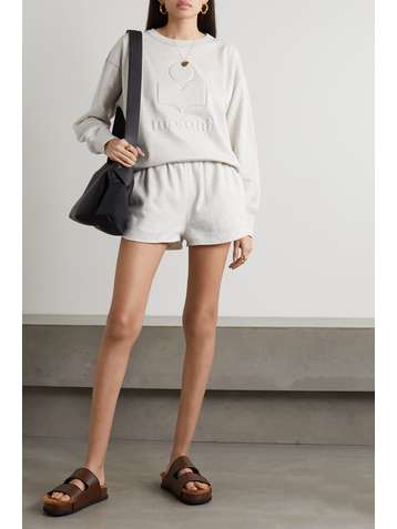 ISABEL MARANT ÉTOILE Mobyli embossed cotton-blend jersey sweatshirt
