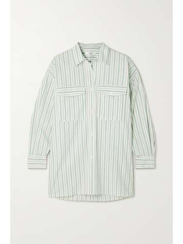 ISABEL MARANT ÉTOILE Ajady striped organic cotton-blend poplin shirt