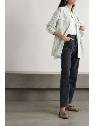 ISABEL MARANT ÉTOILE Ajady striped organic cotton-blend poplin shirt