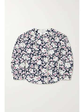 ISABEL MARANT ÉTOILE Ditta lace-trimmed floral-print cotton blouse